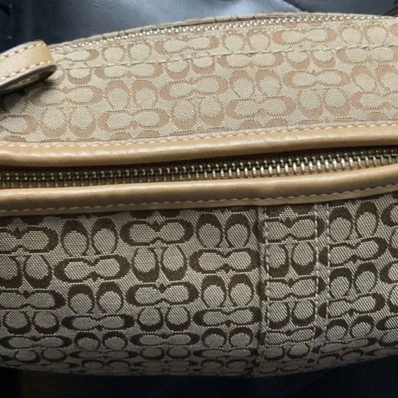 Coach Tan Monogram And Suede Leather Handbag No. J0732-F10945 - Picture 6 of 12